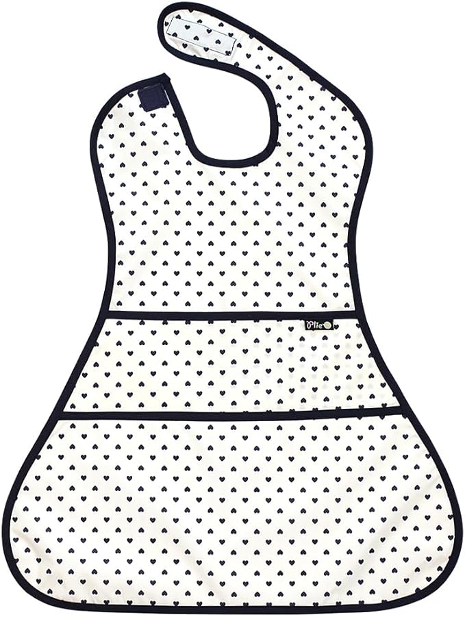 Plie Full Coverage Waterproof Feeding Bib for Toddlers – Extra Long Apron Bib for Mealtime, Self-Feeding, High Chairn