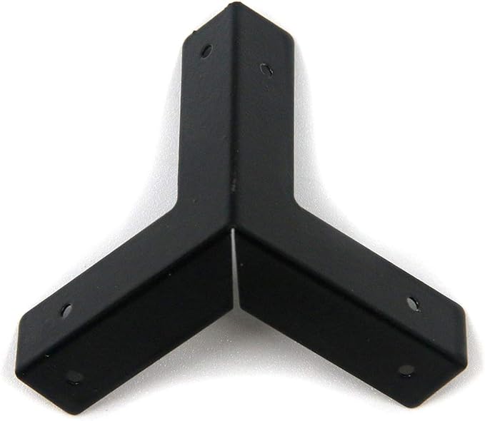 T Tulead Light Duty L Shape Iron Corner Protectors Box Corner Furniture Edge Guard 1.29"x0.35" Decorative Black Corner Protectors Edge Protector 20PCS with Mounting Nails