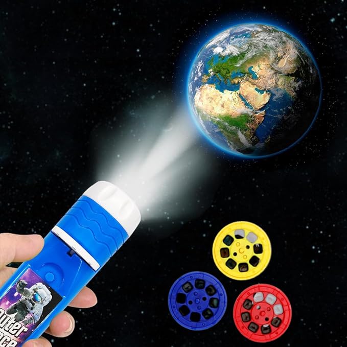 Pup Go 2-Pack Dinosaur & Outer Space Torch and Projector for Kids Ages 3+ Years Old, 6 Discs and 48 Images, Dinosaur Toys for Boys, Cool Kids Torch, Educational Science Kits for Toddlers and Children