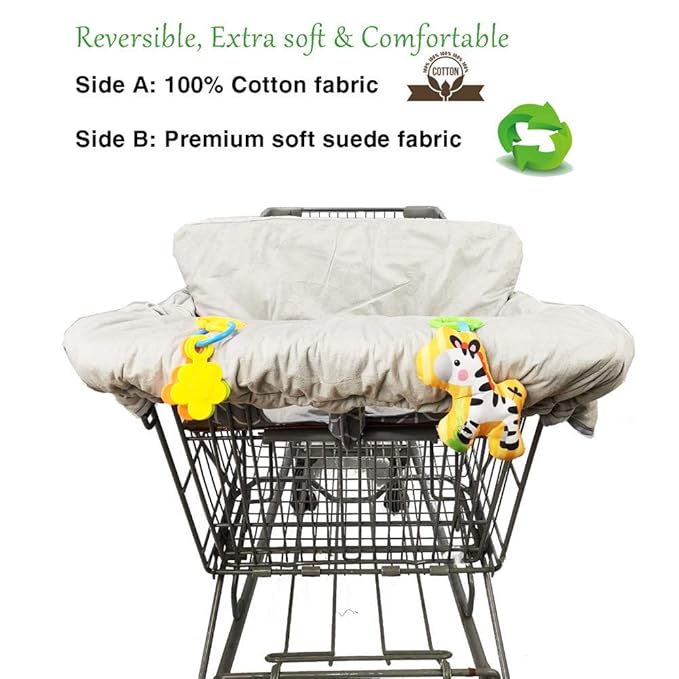Shopping Cart Covers for Baby, Seat positioner High Chair Cover, Machine Washable for Infant, Toddler, Boy or Girl