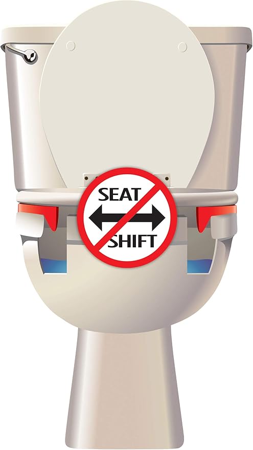 Compac Home 11220 Toilet Seat Stabilizers Safe T Bumpers, Lock Place, Keeps Children, Elderly, Disabled Safe from Slipping Off Shaking, Moving or Wobbly Toilet Seat (2 Sets), 1 Count (Pack of 2)