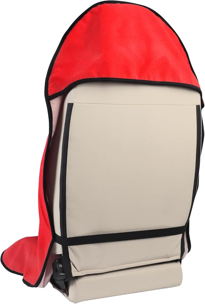 LoyaGour Car Seat Cover Protector Front Seats,for Gym Workout,Running,Swimming,Beach and Hiking,Waterproof Sweat Towel Bucket Seat Covers for Cars SUV Trucks (Red, 2Pcs)
