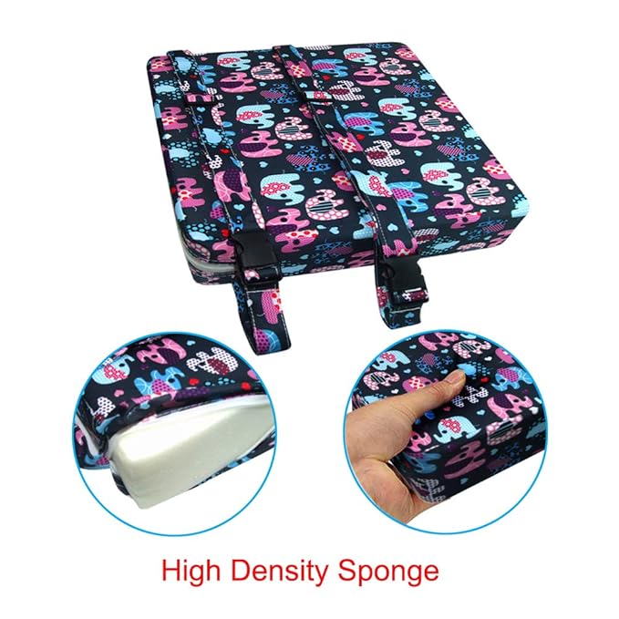 Toddler Booster Seat for Dining Table,Chair Increasing Cushion for Baby Kids,Portable Dismountable Adjustable Highchair Booster,Washable Thick Chair Seat Pad Mat Strap