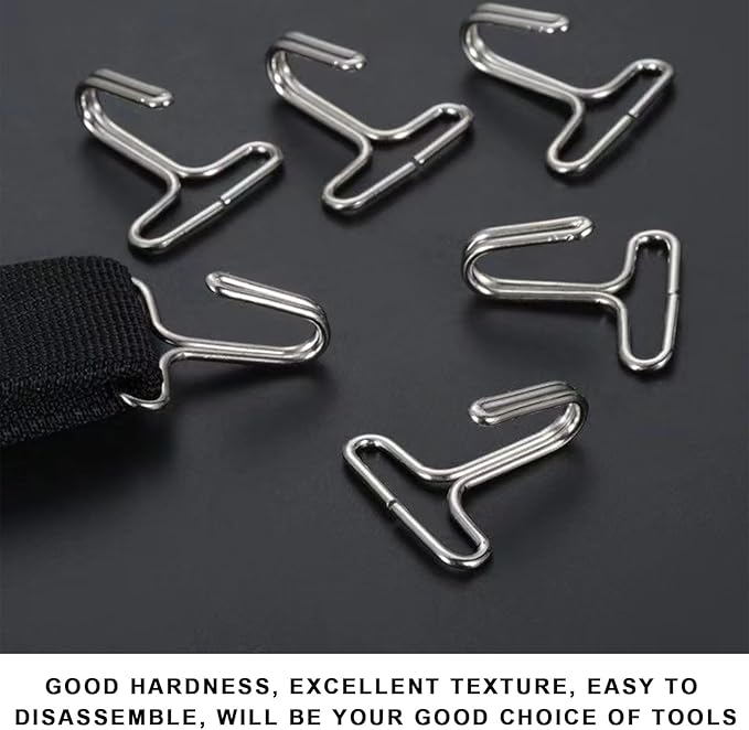 20 PCS Car Seat Cover Hooks, Metal Seat Pad Fixing Hanger Headrest Cover Locking Clip, Multi-Function Fixing Hook Cushion Pad Installation Replacement for Vehicle Seats