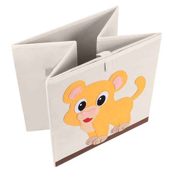CLCROBD Foldable Animal Cube Storage Bins Fabric Toy Box/Chest/Organizer for Kids Nursery, 13 inch (Penguin)
