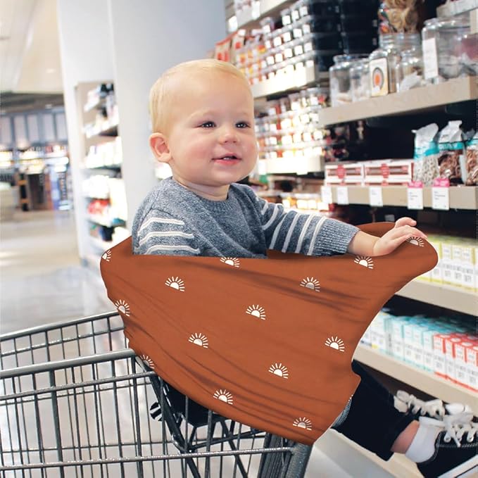 Itzy Ritzy 4-in-1 Nursing Cover, Car Seat Cover, Shopping Cart Cover & Infinity Scarf – Breathable, Multi-Use Nursing Cover Up for Breastfeeding, Carseat Canopy & Stroller Cover (Terracotta Sunrise)