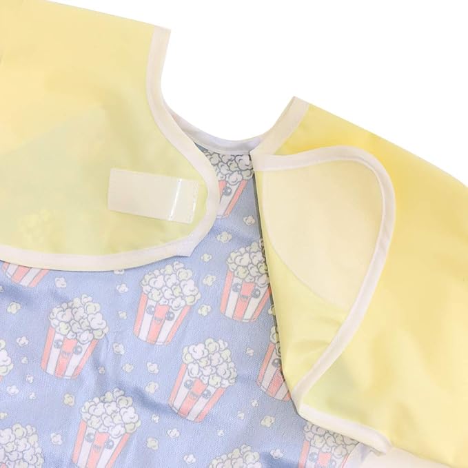 Hi Sprout Infant Toddler Baby Waterproof Sleeved Bib, Bib with Sleeves&Pocket, 6-24 Months