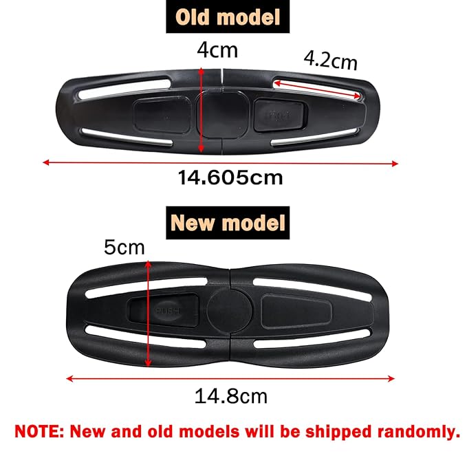Black Universal Child Seat Chest Harness Clip and Baby Seat Chest Harness Clip Buckle Universal Replacement for Kids Trend Adjustable Guard