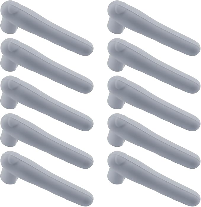 10Pcs Grey Door Knob Covers Silicone Door Handle Glove Cover Anti-Static Safety Doorknob Protector for Flat Square Doors Levers