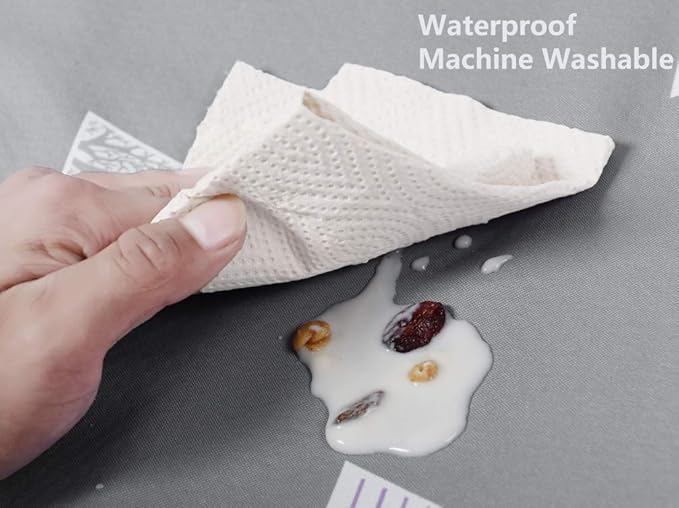 51” Baby Splat Mat for Under High Chair/Arts/Crafts, WOMUMON Washable Waterproof Anti-Slip Floor Splash Mat, Portable Wipeable Spill Mat and Table Cloth