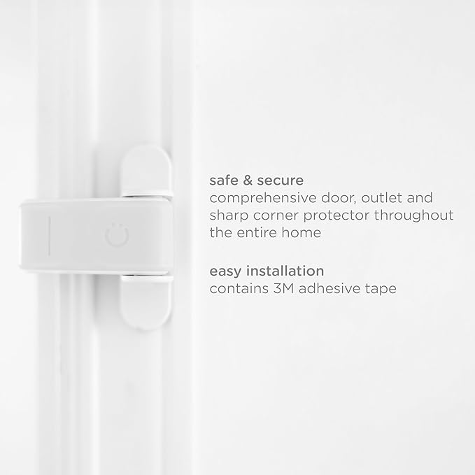 Ubbi Safety Bundle, Safeguarding and Baby Proofing Set, Includes 36 Outlet Covers, 16 Table Corner Protectors and 2 Pinch Guards, Child Safety Kit, White (Pack of 2)