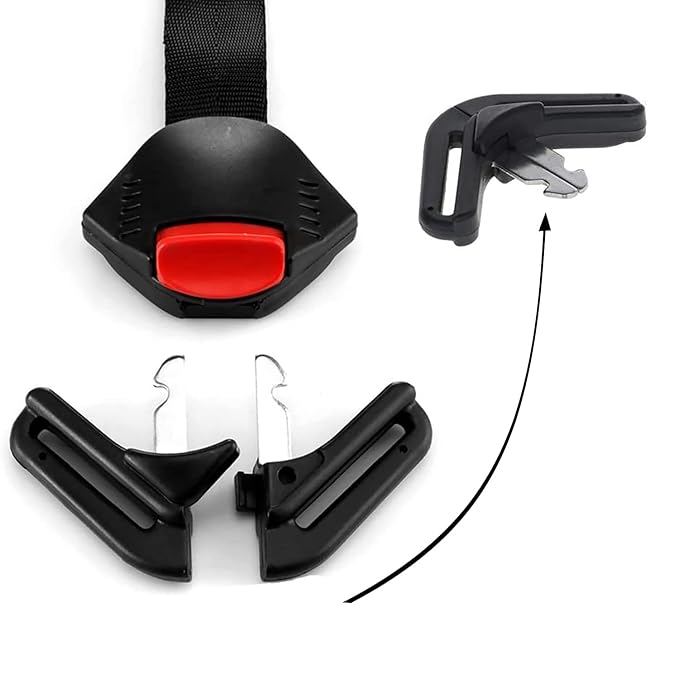 Universal Child Seat Toddler Harness Clip Fixed Lock Buckle 5 Point Adjustable Strap Locking Buckle Clip for Stroller High Chair Pram Buggy Kid Pushchair