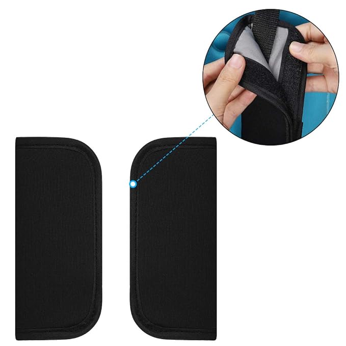 Accmor Car Seat Straps Shoulder Pads Suit for Baby Kids, Car Seat Strap Covers, Hip Support, Car Seat Strap Pads, Soft Seat Belt Covers for All Car Seats, Pushchair, Stroller, Black