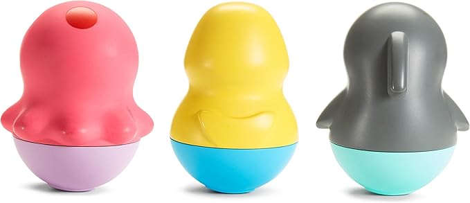 Munchkin® Bath Bobbers Mold Free Baby and Toddler Bath Toy, 6+ Months, Dolphin/Walrus/Octopus