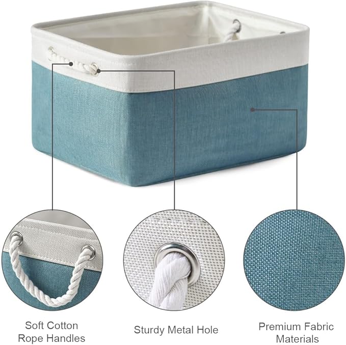 Sacyic Storage Cubes - 4 Pack Large Fabric Baskets for Organizing, Collapsible Storage Bins for Closet Cloth Decorative Gift supplies Organizer Shelf 15.7 (L) x 11.8 (W) x 8.2 (H) inches