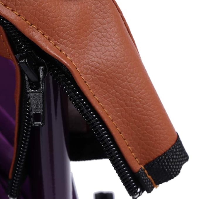 Leather Stroller Handle Cover, Soft Sweat Absorbent Protective Trolley Handle Sleeves Cover Pad Pushchair Accessories for Most Types of Strollers