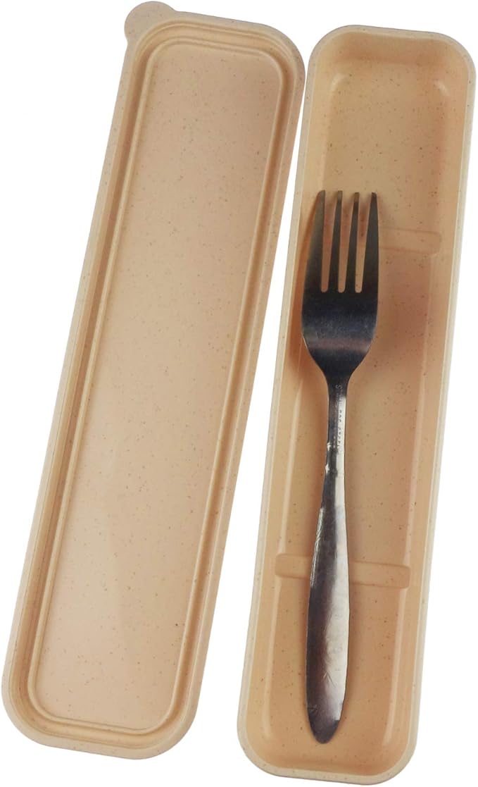 Zelerdo 4 Pack Portable Travel Tableware Storage Box Case for Cutlery Kit (4 Colors)