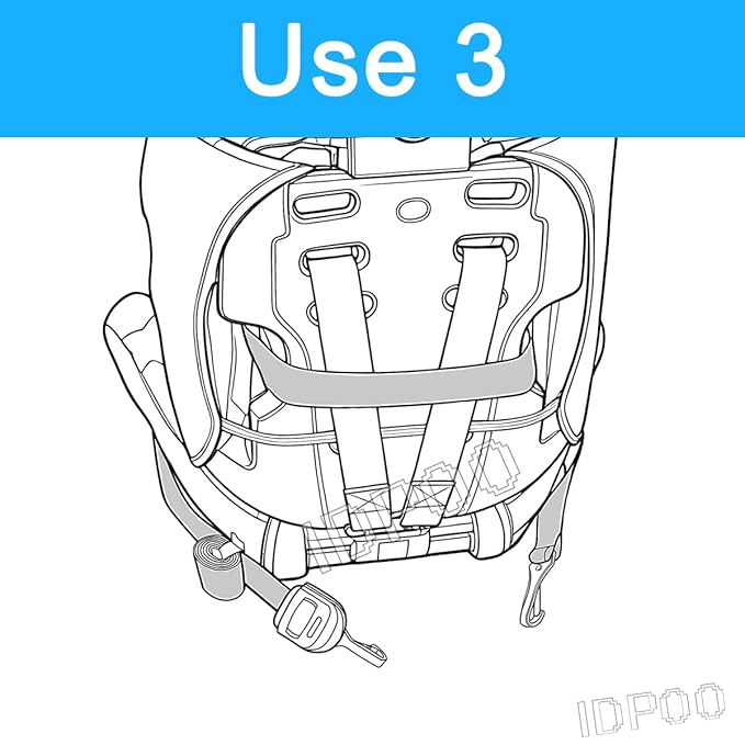 Harnesses Belts Straps for Fixing Securing Pet Dog Seat Car Luggage Cargo with Hook Lock Isofix Interface Anchor Connector,Adjustable Length 10-60"(1 Pack)