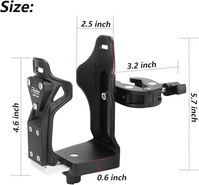 Roykaw Motorcycle ATV Cup Holder, Upgraded Bike Cup Holder, Motorcycle Drink Holder,Water Bottle Holder for Golf Push Cart,ATV/UTV,Kayak,Scooter, Boat, Stroller,Wheelchair,Tractor,Max Load 32oz