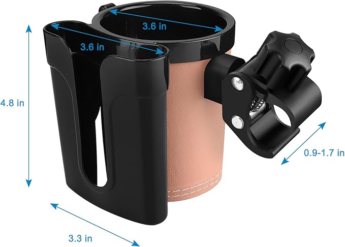 Accmor Stroller Cup Holder with Phone Keys Holder, 3-in-1 Universal Cup Holder, Drinks Bottle Holder for Stroller, Bike, Wheelchair, Walker, Scooter