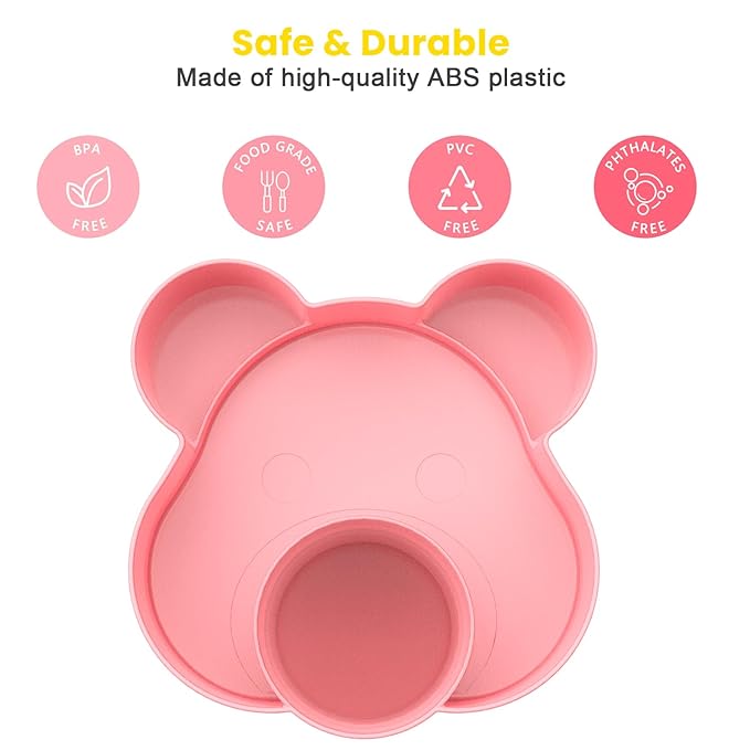 Car Seat Tray - Convert Cup Holder to a Tray for Snacks, Toys, 360 Rotatable for Kids Travel, Anywhere with Cup Holder (Pink)