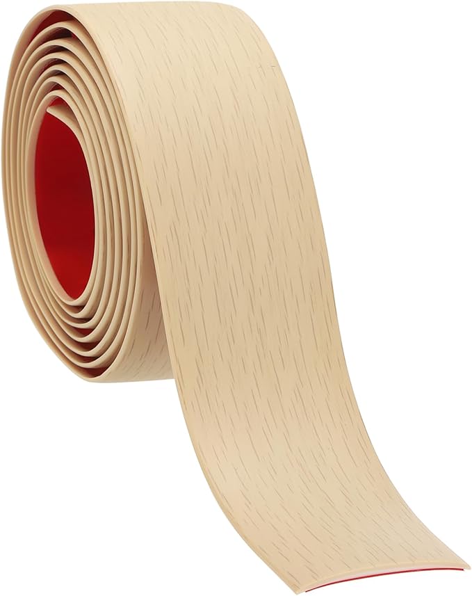 PATIKIL Self Adhesive Floor Transition Strip 10 ft x 1.6" Vinyl Flat Divider Flooring for Joining Floor Gaps Carpet Transition Floor Tiles, Maple Wood