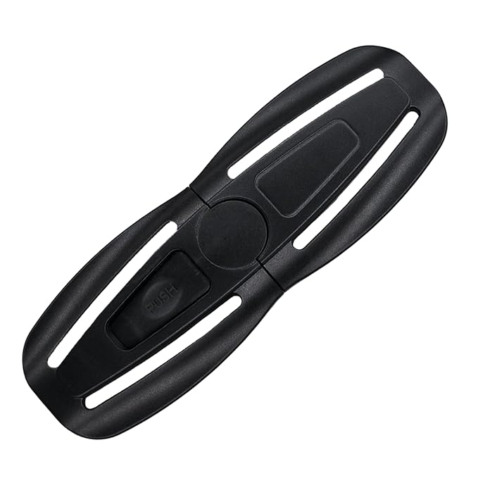 Black Universal Child Seat Chest Harness Clip and Baby Seat Chest Harness Clip Buckle Universal Replacement for Kids Trend Adjustable Guard