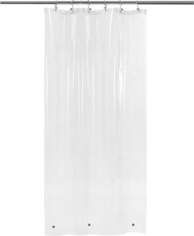 Barossa Design Narrow Shower Curtain Liner with 3 Magnets - Waterproof PEVA Shower Liner for Small Bathroom Stall, PVC Free, Metal Grommets - Clear, 32X72