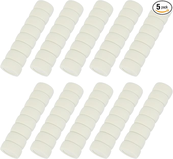 uxcell 10 Pcs Door Knob Cover, Safety Door Handle Protector Covers Anti-Collision Soft Spiral Door Knob Covers Foam Door Pull Cover for Bedrooms Bathrooms Offices Doors, White