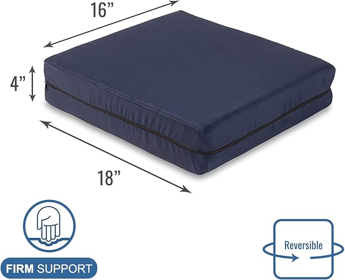DMI Cushion for Office Chairs, Wheelchairs, FSA HSA Eligible, Scooters, Kitchen or Car Seats for Support and Height while Reducing Stress on Back, Tailbone or Sciatica.