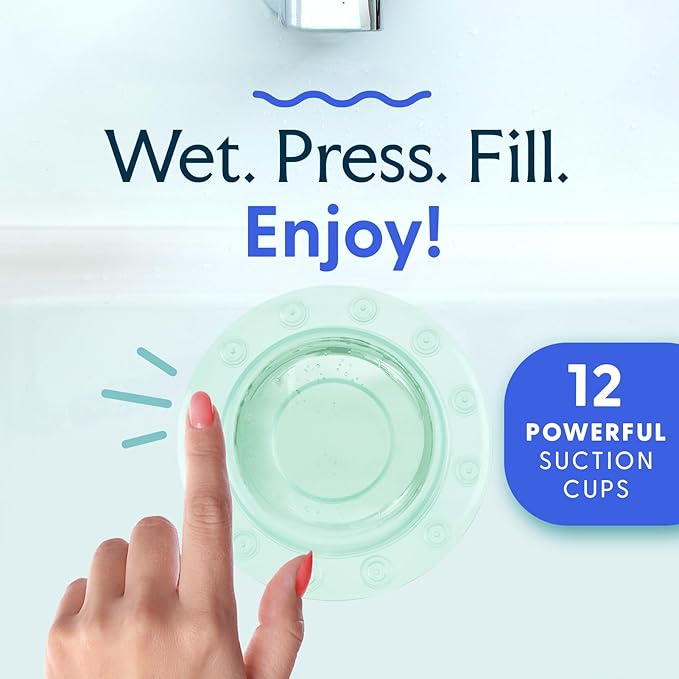 SlipX Solutions Bottomless Bath, Essential Overflow Drain Cover for Bathtub, Best Bath Accessories for Women, Adds Inches of Water to Your Tub for Deeper Soak, 4" Diameter, Light Green