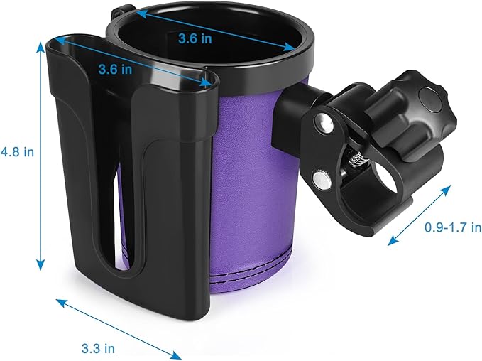Accmor Stroller Cup Holder with Phone Keys Holder, 3-in-1 Universal Cup Holder, Drinks Bottle Holder for Stroller, Bike, Wheelchair, Walker, Scooter