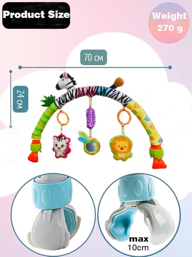 Pau1Hami1ton Baby Stroller Arch Toys, Car Seat Toys,Baby Gifts.S-19(Zebra-2)
