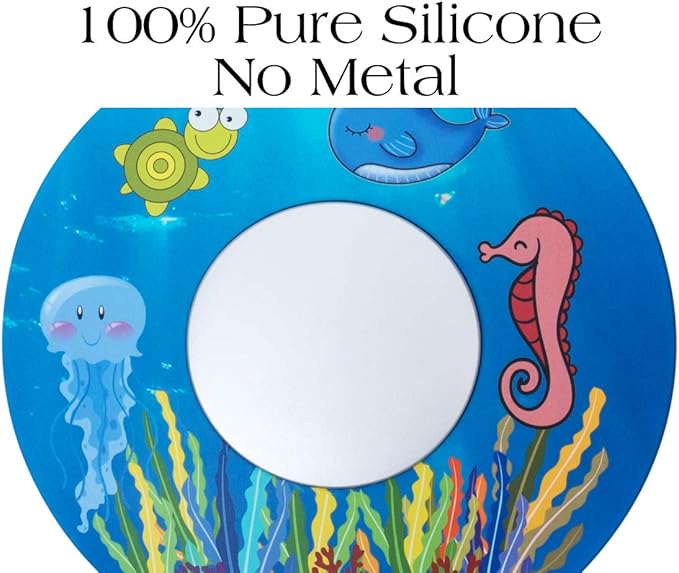 WSZCML Bathtub Drain Stopper, Silicone Tub Stopper Plug, Universal Bath Drain Cover, Beautiful Coral Reef Illustration, Kids Tots Babies Gift (Blue Whale)