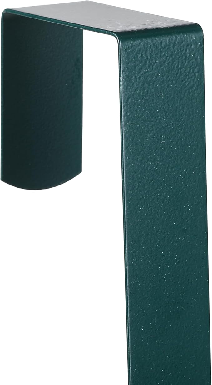 Sattiyrch 15" Wreath Hanger for Front Door,Sturdy Steel Wreath Door Hanger,Over The Door Hanger Hook (Green,1)