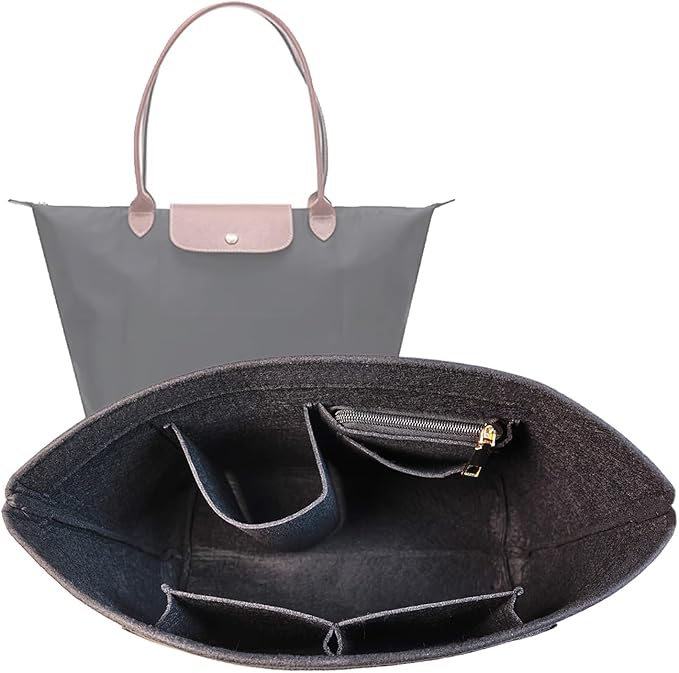 Lckaey Purse Organizer Insert for Pliage Neo(Large) Handbags Insert Organizer1012grey-L