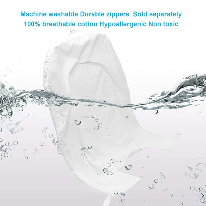 HOUSEYUAN Infant Baby Lounger Replaceable Cover co-Sleeping Newborn Baby Nest Backup Cover Breathable Machine Washable (Off White)