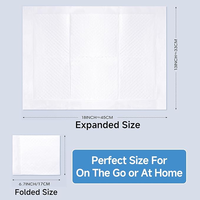 Disposable Changing Pads for Baby, 50 Pack 13" x 18" Super Soft Diaper Changing Pad Liners, Ultra Absorbent & Waterproof Baby Pee Pads Underpads for Changing Pad Cover Table Mat Sheet