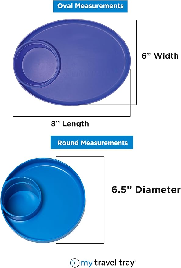 Travel Tray Oval USA Made Extend Your Current Cup Holder to Hold Your Cup Plus A Tray for Snacks, Toys and Accessories. Use in a Car Seat, Booster, Stroller, Golf Cart, Outdoor Chair, Glow