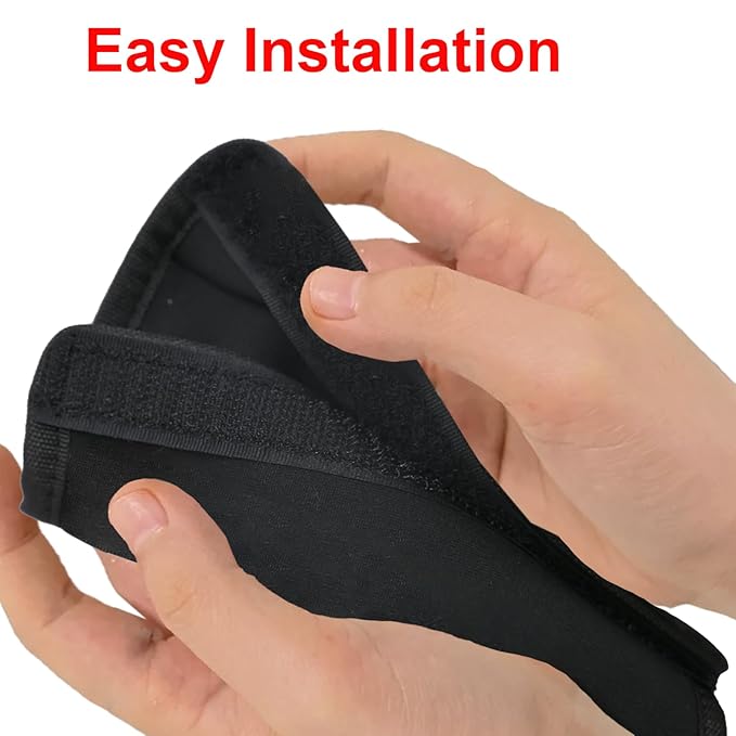2 Pack 6.3 ×5.51in Armrest Handle Cover, Universal Pushchair Protector Handlebar Sleeve Bumper Dust Proof Handle Accessories Removable Fabric Pushchair Case Grip Bar Replacement Arm Covers(Black)