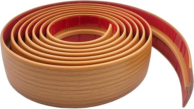DAILISEN 9.84ft T Molding Flexible Self Adhesive T Shape Floor Transition Strip Bendable T Rubber Trim T Transition Strip for Tile to Laminate Flooring