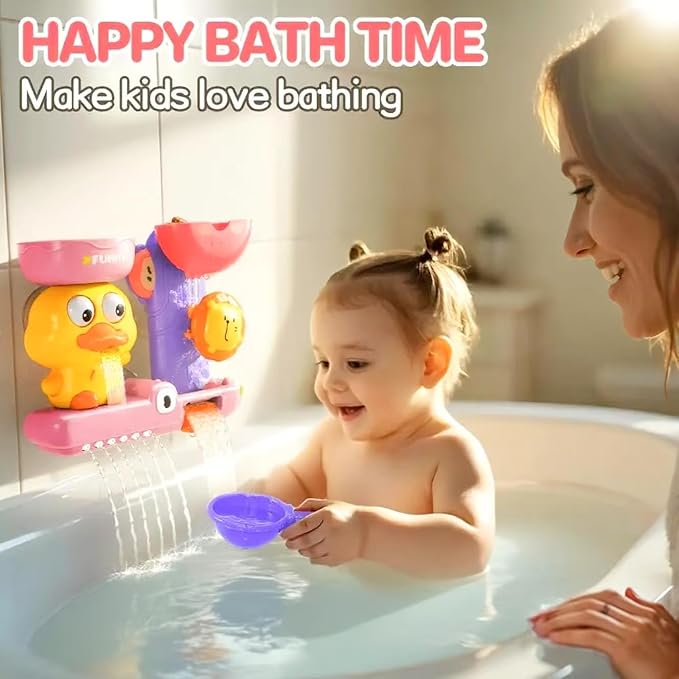 Bath Toys for Kids Ages 1-3: Toddler Bath Toys for 1 2 3 Year Old Girl Gifts - Pink Bathtub Toy for Toddlers 2-4 - Baby Girl Gifts 12+ Months