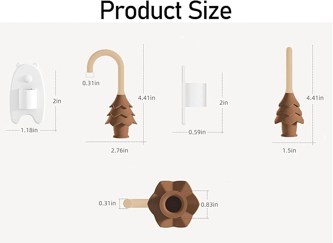 YOFENZO Christmas Tree Hanging Silicone Door Pinch Guard and Anti Door Slam Stopper,Child Safety Finger Pinch Guard,Baby Proofing Doors to Keep Door Open Stop Door from Slamming(2 PCS Khaki)