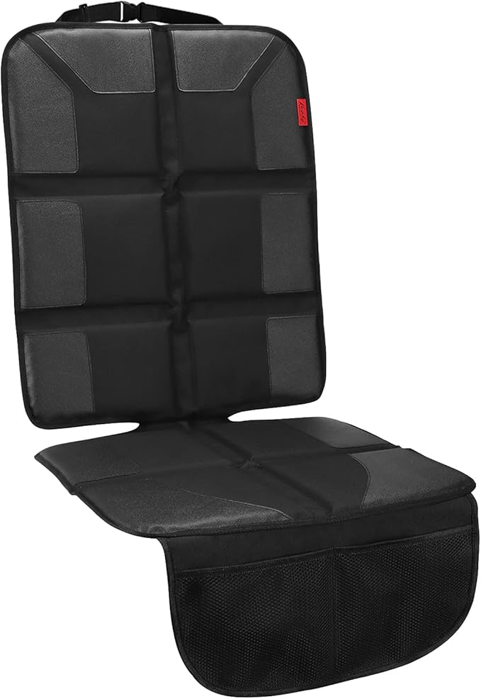 Car Seat Protector - Thick Padding - Durable, Waterproof Fabric, Leather Reinforced Corners (Black, XL)