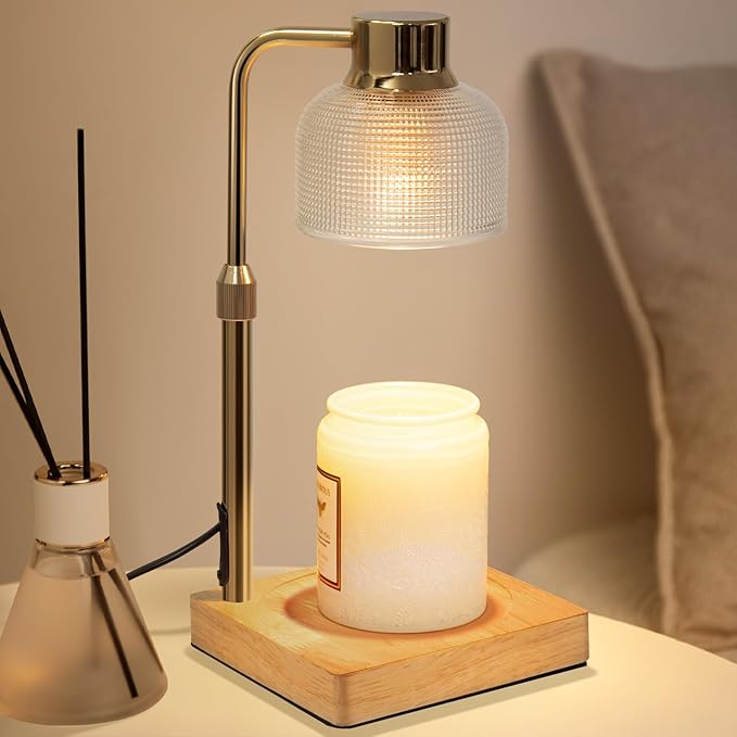 KLL Candle Warmer Lamp with Timer: Mothers Day Gifts, Gifts for Mom, Birthday Gift for Women - House Warming Gift New Home Decor - Wax Melt Warmer for Jar Candles with 2 Bulbs
