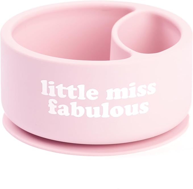 Silicone Suction Bowl for Toddlers and Babies by Bella Tunno, Food Grade BPA Free Silicone, Non Slip Suction Base, Microwave & Dishwasher Safe, Ideal Baby-Led Weaning & Self Feeding Bowl, Miss Mess