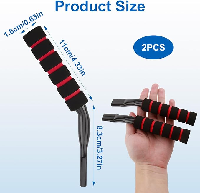 2Pcs Wheelchair Brake Extenders, Anti-Slip Soft Wheelchair Handle Extenders, Transport Chair Reclining Parts Chair Accessories for Elderly Disabled Handle Extension Wheel Chair Accessories (Black)