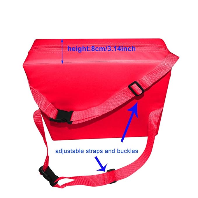 Dining Chair Heightening Cushion Portable Dismountable Adjustable Highchair Booster for Baby Toddler Kids Infant Washable Thick Chair Seat Pad Mat (red+Pink)