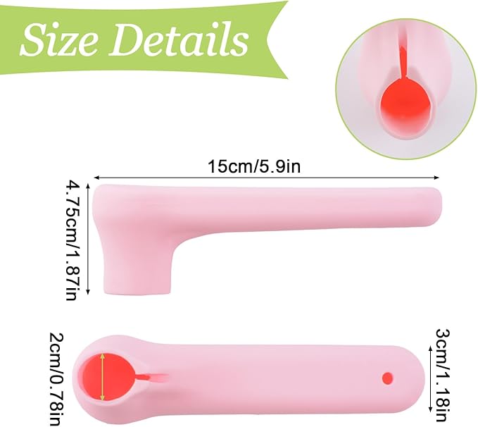 2Pcs Silicone Door Handle Glove Covers Safety Door Knob Cover with Clear Anti-Collision Adhesive Strip Anti-Static Door Knob Protector for Flat Square Door Levers (Pink)