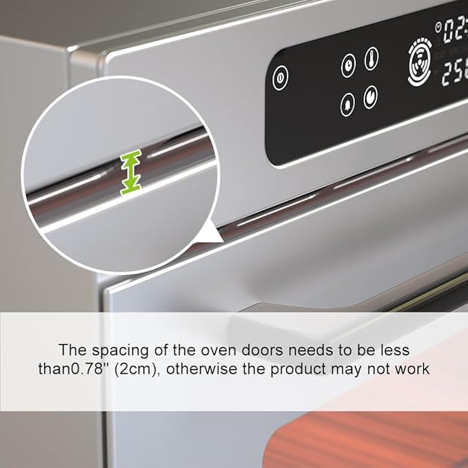 Mom's Choice Gold Awards Winner - SAFELON 1 Pcs Baby Safety Oven Door Lock, Double Button Oven Lock for Kitchen Safety (Black)